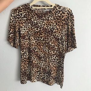 Reformation Mesh Leopard Tee